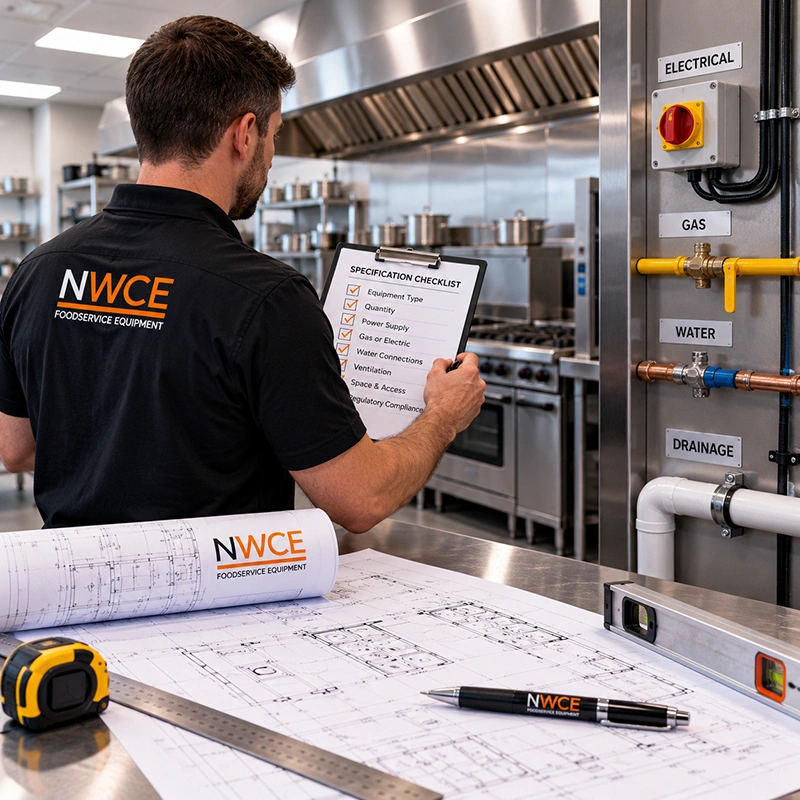 nwce commercial kitchen technical specification checklist Commercial kitchen technical specification checklist covering equipment, utilities and installation requirements