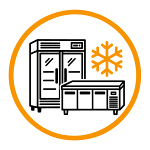 nwce commercial refrigeration icon Commercial refrigeration equipment including upright and counter refrigeration units